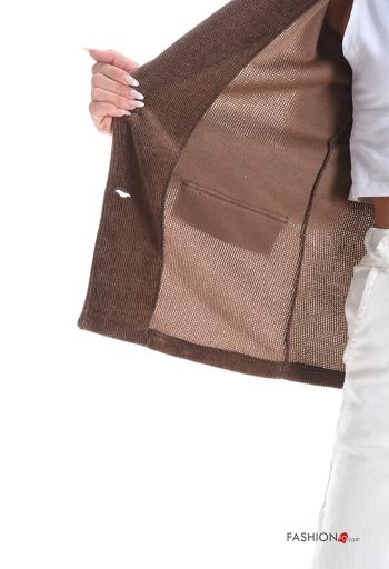 Blazer de Terciopelo con cuello con botones - ph 6