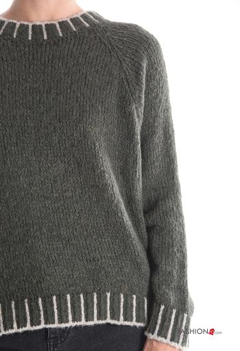 u-boot ausschnitt Strickpullover aus Wollmischung - ph 4