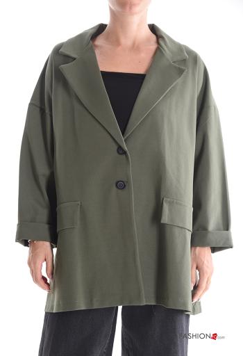 Blazer con colletto con bottoni