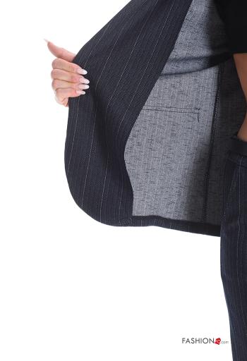 Giacca maniche lunghe Fantasia righe con bottoni - ph 6