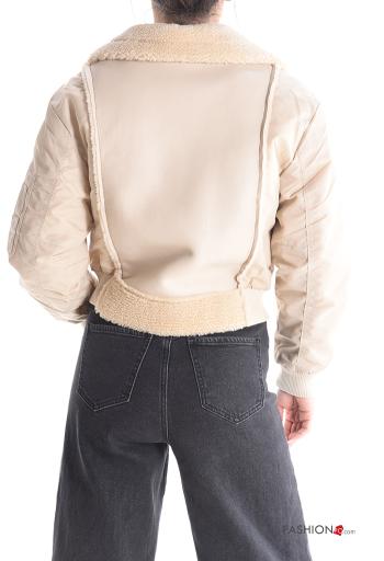 Bomber maniche lunghe con colletto senza fodera con tasche con zip - ph 2