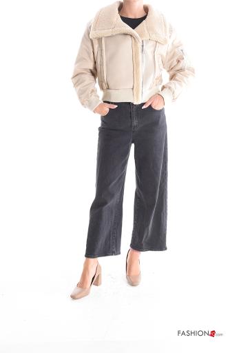 Bomber maniche lunghe con colletto senza fodera con tasche con zip - ph 5