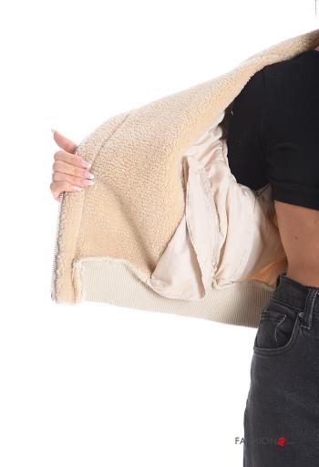 Bomber maniche lunghe con colletto senza fodera con tasche con zip - ph 6