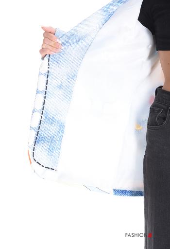 Patterned long sleeve Blazer with buttons - ph 6