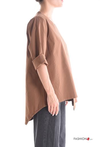 Blouse asymétrique col rond à volants - ph 3