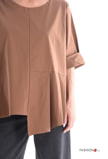 Blouse asymétrique col rond à volants - ph 4