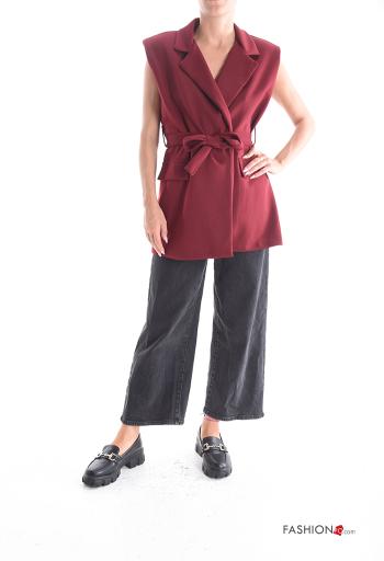 Smanicato con colletto senza fodera con cintura in stoffa - ph 5