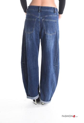 Jeans in Cotone wide leg con tasche - ph 2