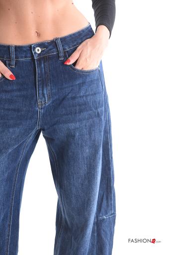 Jeans in Cotone wide leg con tasche - ph 4