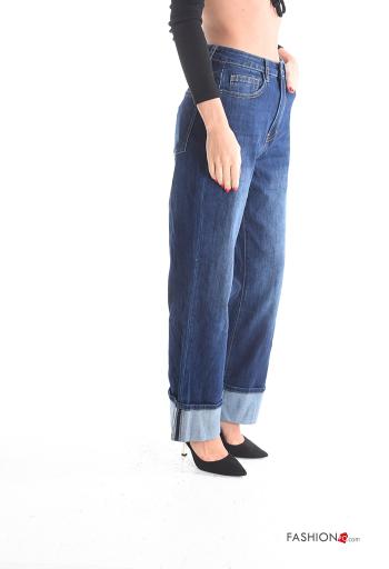 Jeans in Cotone wide leg con tasche - ph 3