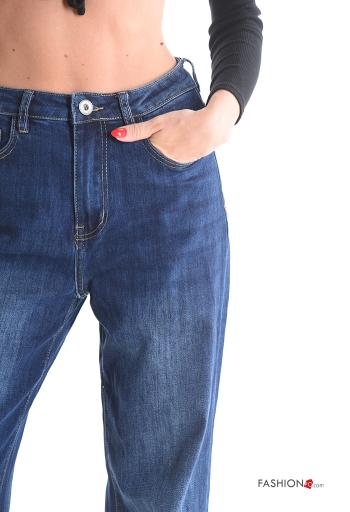 Jeans in Cotone wide leg con tasche - ph 4