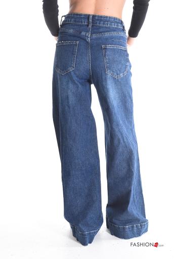 Jeans in Cotone wide leg con tasche - ph 2