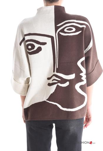Creative print short sleeve Sweater - ph 2