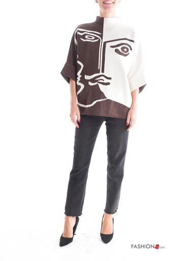 Creative print short sleeve Sweater - ph 5