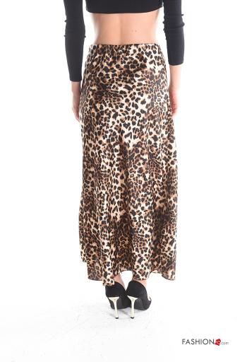 Falda satén Longuette Estampado animal - ph 2