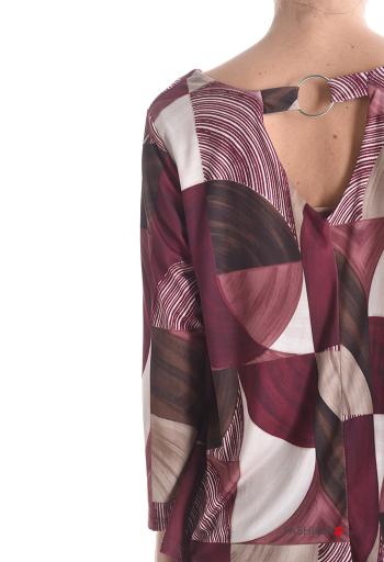 Blouse avec boucle manches longues à Imprimé Géométrique - ph 4