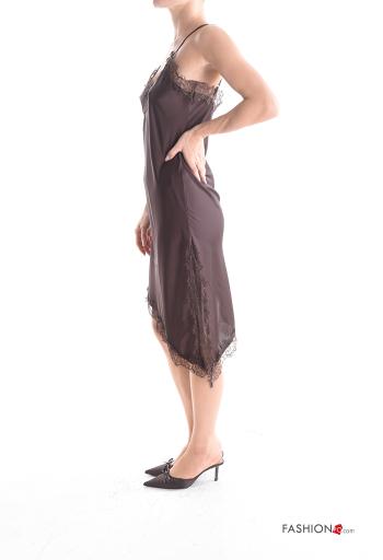Sottoveste asimmetrico pizzo raso scollo a V - ph 3