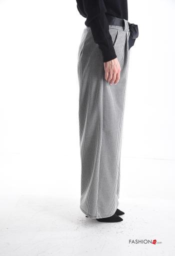Pantalone wide leg con tasche con nastro - ph 3