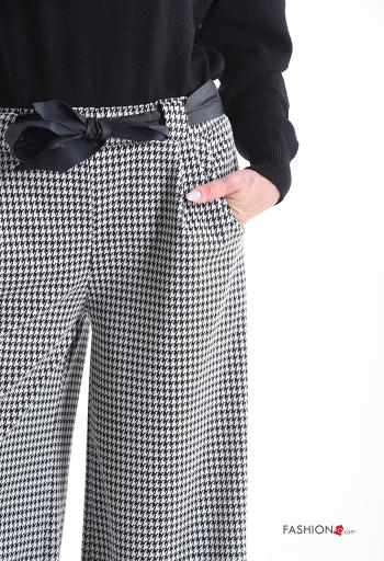 Pantalone wide leg con tasche con nastro - ph 4