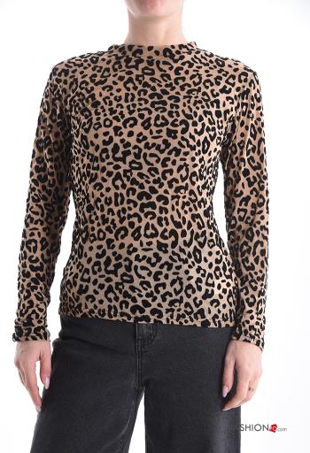 Animal print Long sleeved top