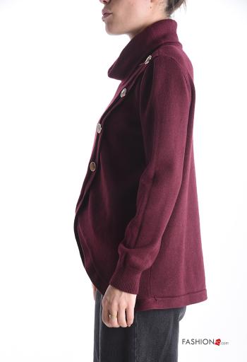 Jersey manga larga asimetrico de cuello alto con botones - ph 3