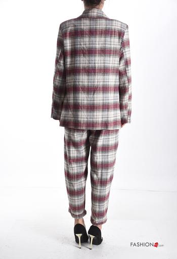 Conjunto de Algodón doble botonadura Estampado Vichy con bolsillos - ph 2