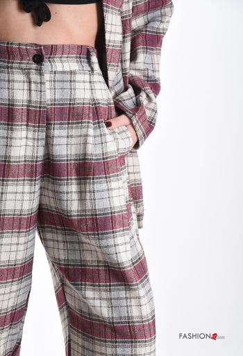 Conjunto de Algodón doble botonadura Estampado Vichy con bolsillos - ph 4