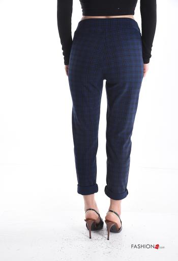 Pantalone skinny Fantasia tartan con tasche con elastico - ph 2