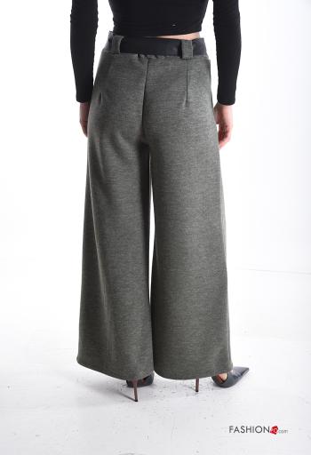Pantalones wide leg con bolsillos con cinta - ph 2