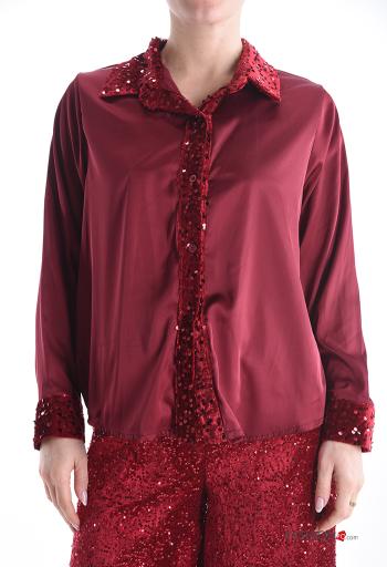 Chemise satin en Velours à paillettes - ph 1