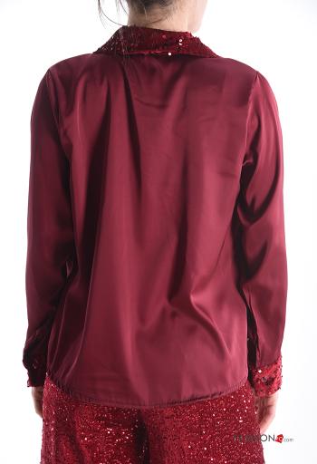 Chemise satin en Velours à paillettes - ph 2