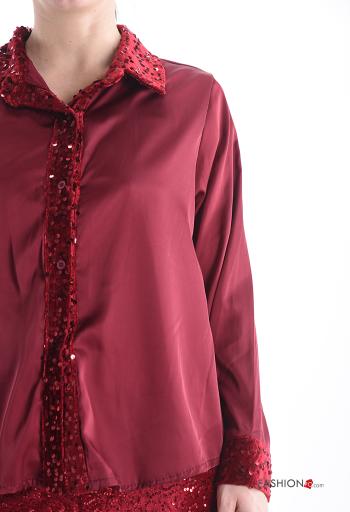 Chemise satin en Velours à paillettes - ph 4
