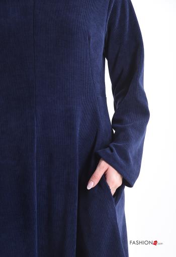 Vestido extra grande de Terciopelo canalé con bolsillos - ph 4