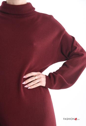 Vestido manga larga de cuello alto con abertura - ph 4