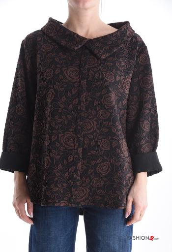 Blusa de Algodón Estampado Floral