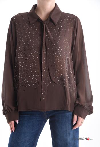 Camisa con brillantes