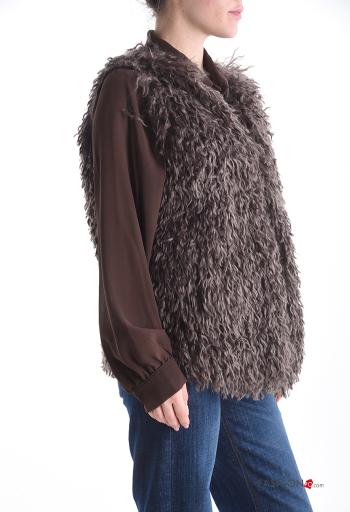 Chaleco de Mezcla de Lana piel sintética con forro - ph 3