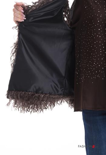 Chaleco de Mezcla de Lana piel sintética con forro - ph 6