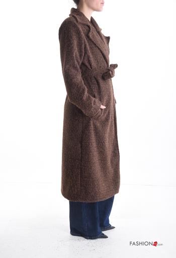 Abrigo doble botonadura largo con cinturón con bolsillos - ph 3