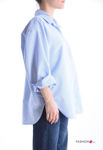 Striped Cotton Shirt with rhinestones - ph 3