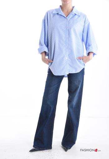 Striped Cotton Shirt with rhinestones - ph 5