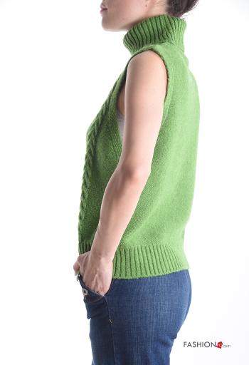 ärmellos Strickpullover aus Wollmischung Rollkragen- - ph 3