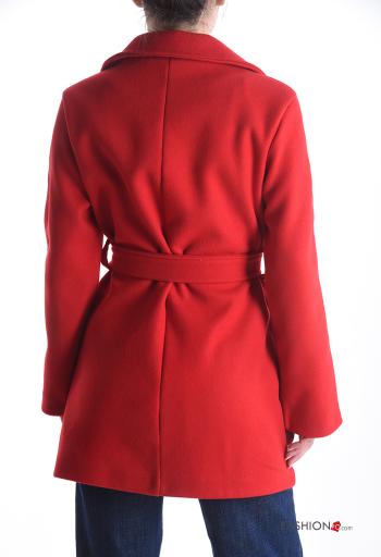 double-breasted mini Coat with belt with pockets - ph 2