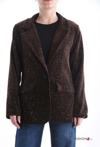 Velvet Blazer with sequins