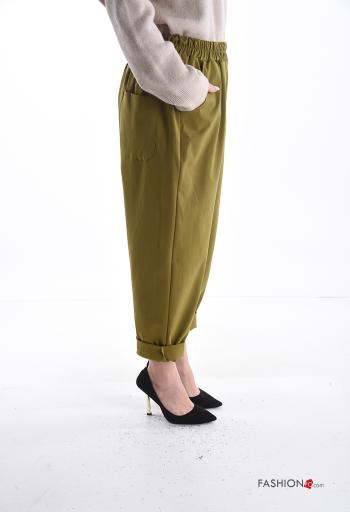 Pantalone in Cotone con tasche con elastico - ph 3