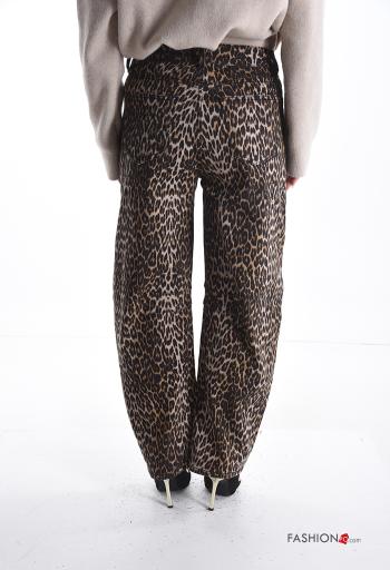 Vaqueros de Algodón Estampado animal con bolsillos - ph 2