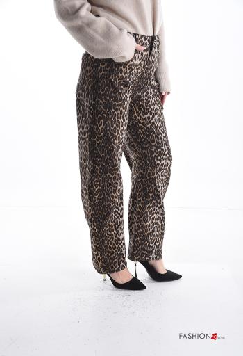 Vaqueros de Algodón Estampado animal con bolsillos - ph 3