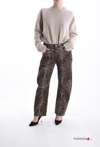 Vaqueros de Algodón Estampado animal con bolsillos - ph 5