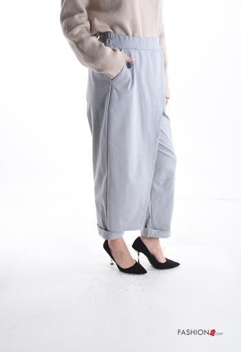 Pantalone in Cotone con tasche con elastico - ph 3