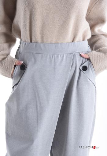 Pantalone in Cotone con tasche con elastico - ph 4